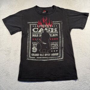 Y2K Zion Rootswear Johnny Cash Man In Black Grand Ole Opry‎ Tee 2007 Made in USA